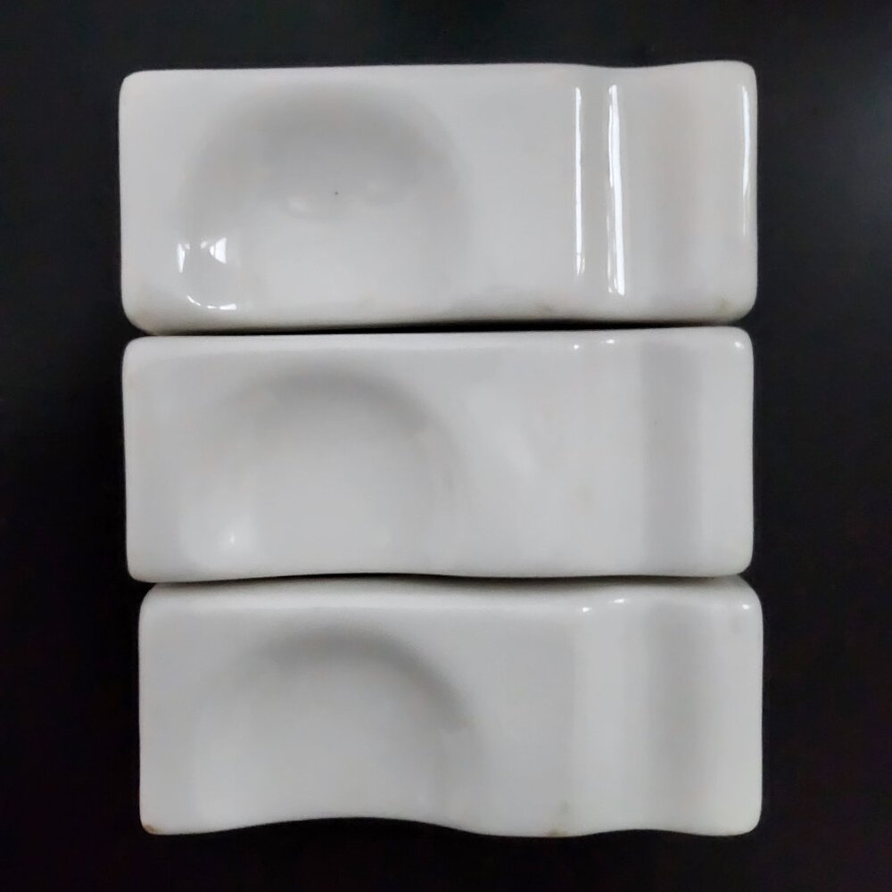 Ceramic Spoon and Chopstick Rest, 3ct